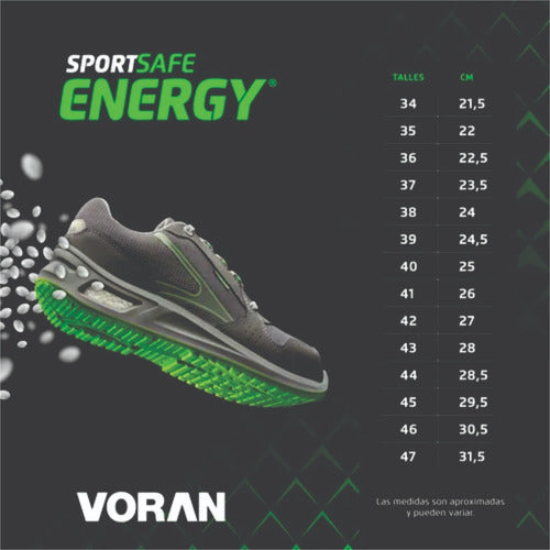 Voran Sportsafe Energy 410 Black Safety Shoes Size 42 3