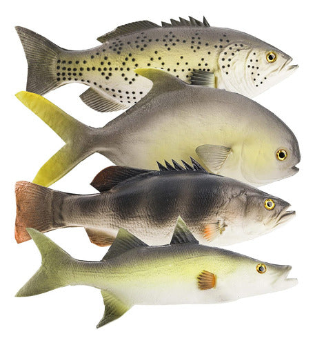 ZENFUN Realistic Artificial Fish Set of 4 for Decoration 0