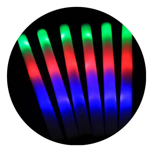 Led Moments 60 Luminescent Foam Sticks - Tricolor LED Party Favors 1