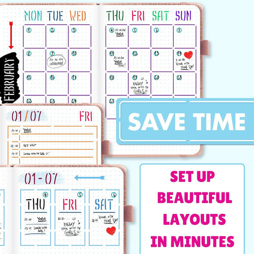 Kit De Accesorios Para Planner Con Calendarios Y Listas 1