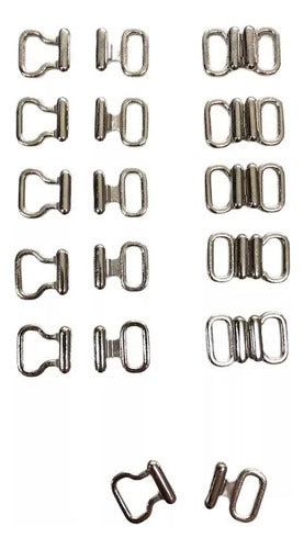 ZAMAC Metal Clips Hooks 11 Mm X 10 / Lingerie Swimwear 1