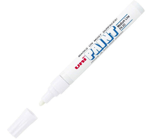 Industrial Marker Uni Paint PX20 Oil-Based White Pack of 10 0