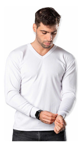 Elifec Thermal Long Sleeve V-Neck Shirt 1