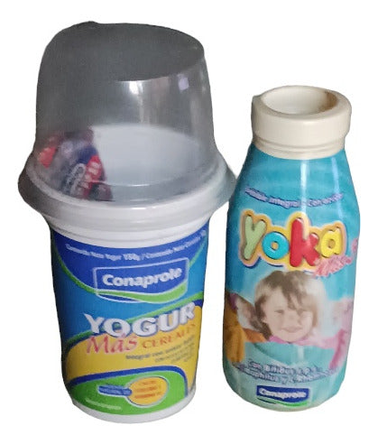 Promoción De Conaprole, Vaso Yogur Y Cereales,y Botella Yoka 0