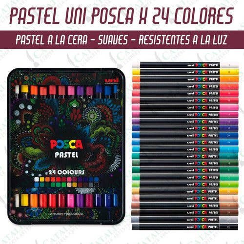 Uni-ball Pastels Posca Set of 24 Colors 0