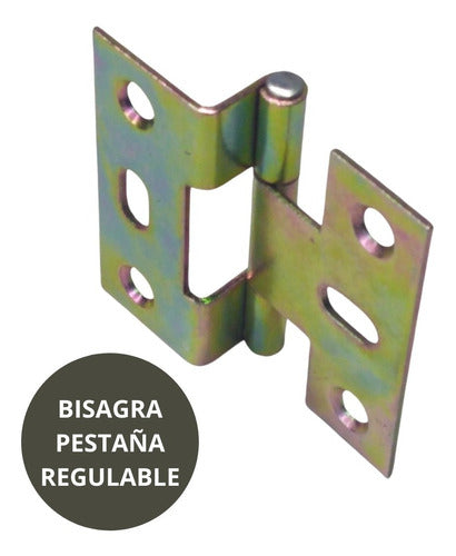 HS 200 U. Bisagra Pestaña Tipo Nº5 Regular Zinc Puerta 38x40 1