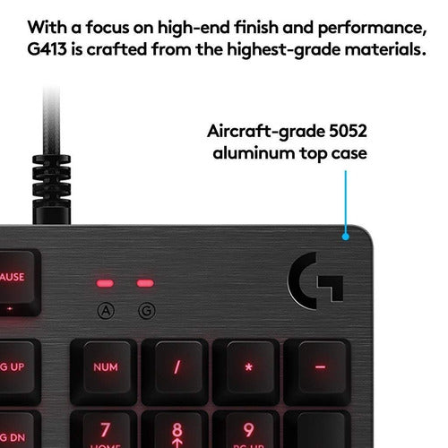 Logitech G413 Backlit Mechanical Gaming Keyboard With Usb P 4