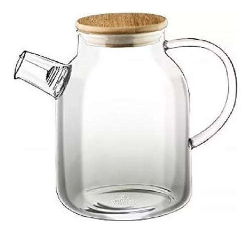 Generic Glass Teapot Bamboo Lid 1800ml 0