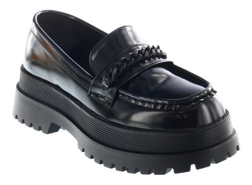 Miss Carol - Nivia Patent Leather Chain Moccasin 0