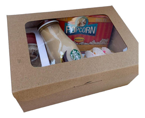 Caja Para Desayuno-multiuso Mediana Kraft C/visor X 10 U. 0