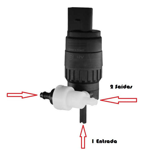 Bomba Esguicho Água Limpador Parabrisa Gol G6 2008 2009 2010 2