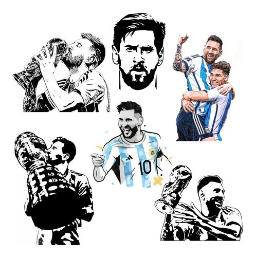 Pack of Messi and Maradona Vector Art for Printing and Sublimation 1