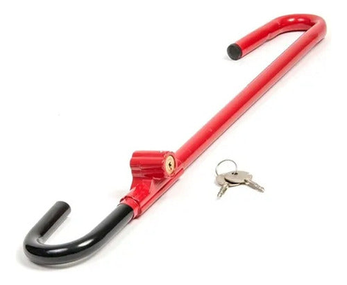 Oregon Universal Red Anti-Theft Steering Wheel Lock 0