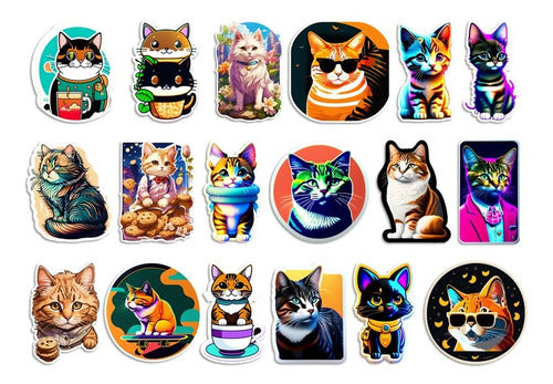 Jocosoimpresiones Cat Stickers (Water Resistant) P4 0