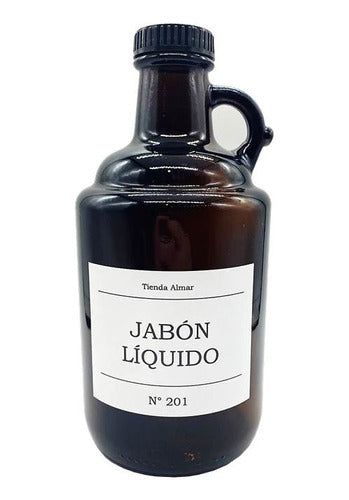 1L Imported Growler Bottle with Vinyl Deco Label 0