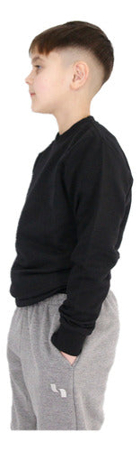 Rustic Round Neck Black Children's Sweater by Jj Sports 2