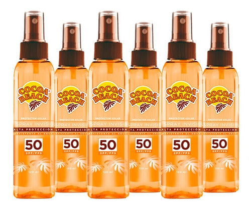 Cocoa Cocoa Beach Invisible Sunscreen SPF 50 120ml Pack of 6 0