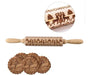 Koxhox Relief Wooden Rolling Pin for Christmas Dough Engraving 3