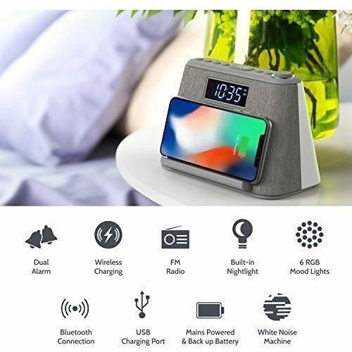 Ibox Silent LCD Alarm Clock with USB Charging 1