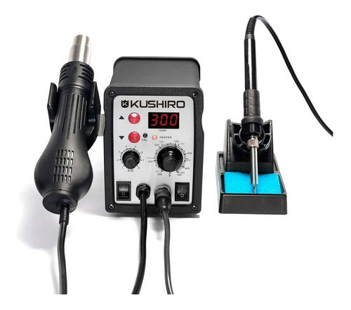 2-in-1 Soldering Station with Soldering Iron and Hot Air Gun 700W 1