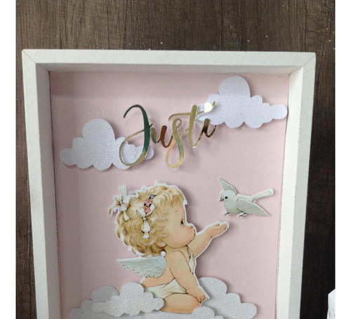 Fusion Creativa Eventos Cuadrito Box Angel for Table Décor and Beautiful Room Keepsake 1