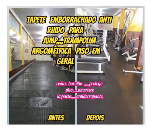 Piso Emborrachado 8.00x1.00mts Para Academia Forrar Piso 3