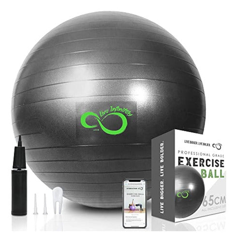 Live Infinitely Exercise Ball (21.7 In-37.4 In) 0