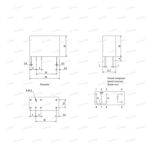 GS RELAY 10 Reles Bobina 6V Tra2 L-06VDC-S-Z 16A 250V 1 Inversor 2