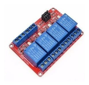 Modulo Rele 4ch Canales Relay Opto 5v Bornera Arduino Itytar 0