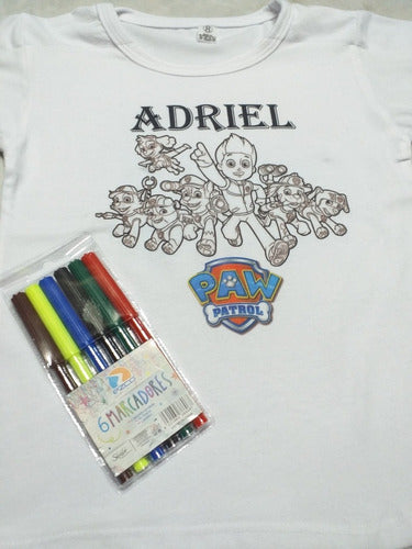 Remera Para Pintar Personalizada Como Quieras + 6 Fibras 5