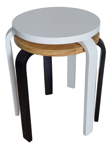 Taburete Stoll Bajo Apilable Stool Madera Multilaminada 0