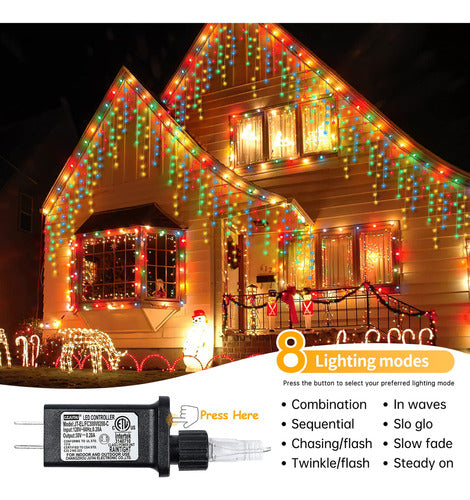 Oopswow Luces De Navidad Para Exteriores, 300 Luces Led De 3 2