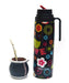 Bazar Online Set De Mate Con Termo Floreado 1lt Y Bombilla De Bronce 0