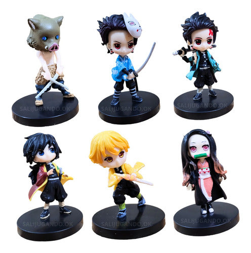 Demon Slayer: Kimetsu No Yaiba Action Figures Set of 6 0