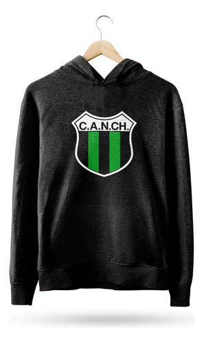 Tienda Kraken Buzo Canguro Nueva Chicago Escudo En El Pecho Negro 0