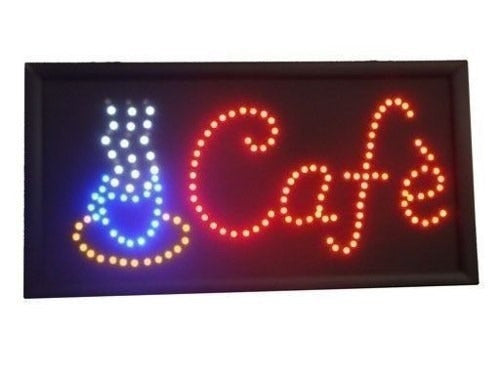 LED SING Cartel Led Bar Con Botella Abierto Cafe Pizza Rebajado X 10 1