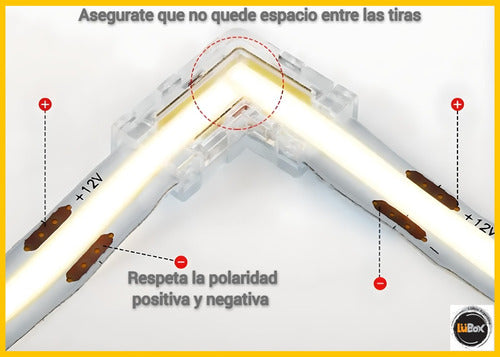 Corner L Connector Buckle for 8mm x 10 Units COB LED Strip 4