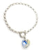 Rolo Bracelet + Swarovski Crystal Heart Charm 14mm 925 Silver 0