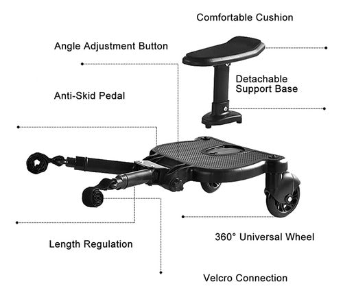 ~ Antideslizante? Tablero De Cochecito Universal Con Asiento 4