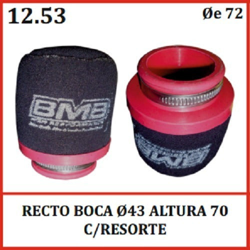 Filtro De Aire Bmb Competicion 43x70 Recto Cg200 / Gs200 1