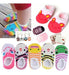 Fly-love 5 Pairs of Striped Non-Slip Socks for Babies 0