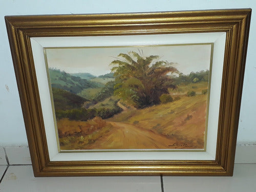 1831- Clóvis Pescio Ost 55x45cm Com Moldura - Paisagem. 7