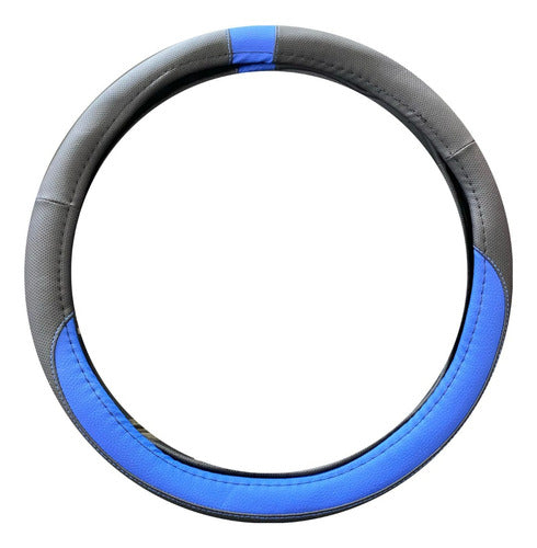 JC Steering Wheel Cover 38cm Black-Blue for Aveo Spin Onix Astra 0