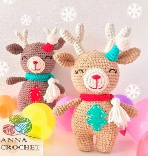 Anna Crochet Reno, Papa Noel Tejido A Crochet - Adorno Navidad 0