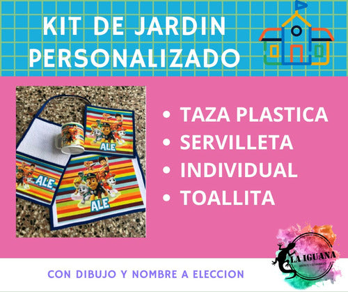 Personalizado Kit De Jardin Individual Servilleta Toalla // Sin Taza 0