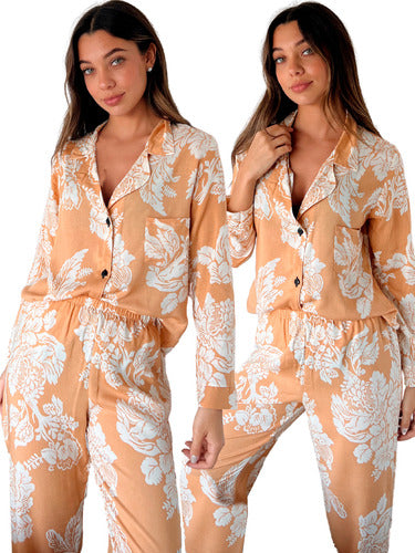 Women's Soft Silk Fibrana Pajama Set 4