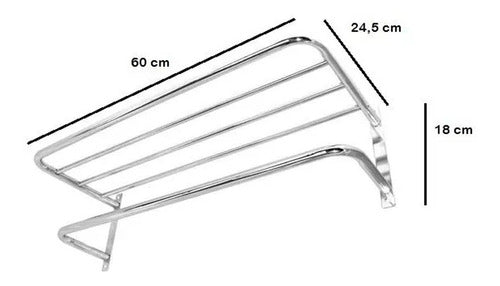 D'Accord Chrome Shelf Towel Bar 60 cm 1