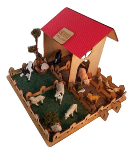 Granja Argentina Wooden Farm Set with Animals and Accessories 0