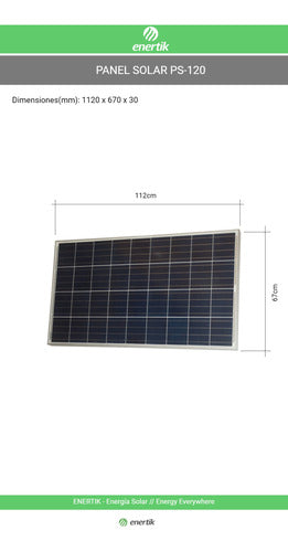 120W Polycrystalline Photovoltaic Solar Panel PS-120 by Enertik 1