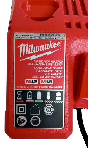 Milwaukee Dual Battery Charger M12 and M18 (110V) Euro Plug 1